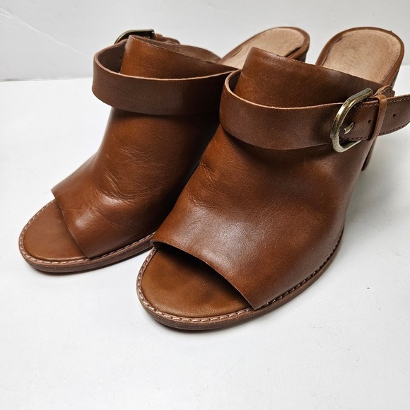 Madewell The Riley Convertible Slingback Mule 8 Brown Leather Open‎ Toe Heel - Picture 7 of 12